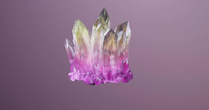 Abstract crystals shiny video