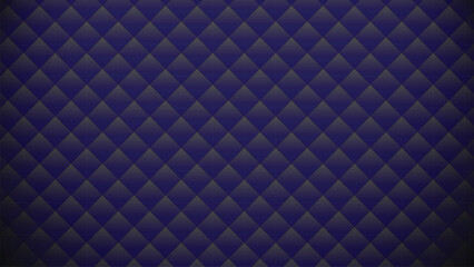 Fototapeta premium Dark blue quilted leather texture background with a sophisticated diamond pattern for luxury designs