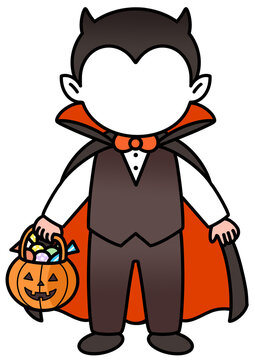 Halloween Day Dracula face composite illustration
