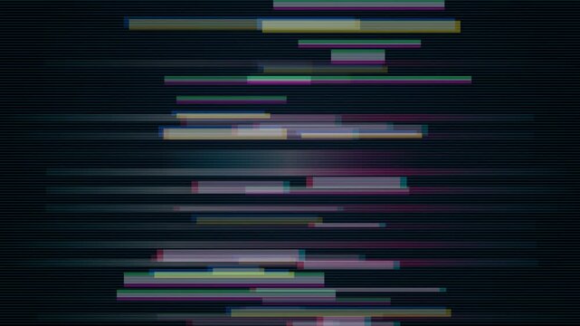 Glitch Effect Horizontal Lines Background with Digital Noise