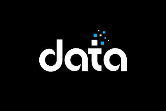 Data logo with blue pixel accents.
