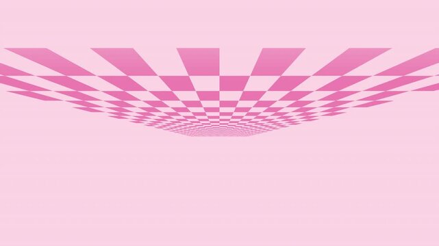 Pink checkerboard perspective background with gradient effect