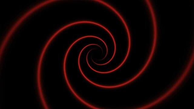 Red spiral light vortex on black video