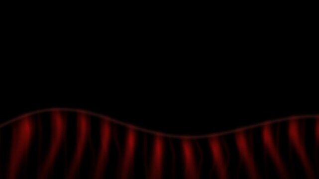 Red flowing aurora plasma curtain with upper copy space video