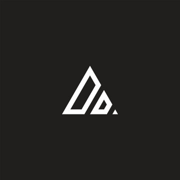 Modern geometric letter DD triangle monogram logo icon vector