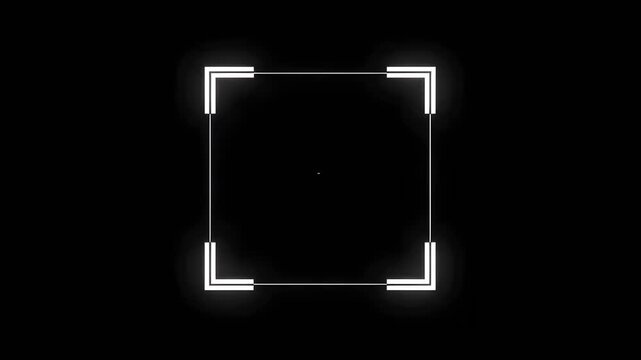 Thanks for Watching Overlay with White Glowing Geometric Frame Border