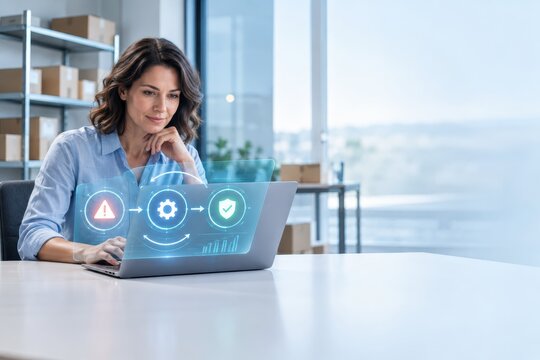 business team plans business strategy in a bright modern office