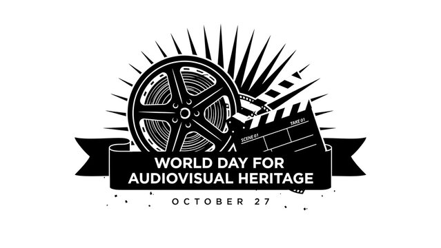 World day for audiovisual heritage logo design