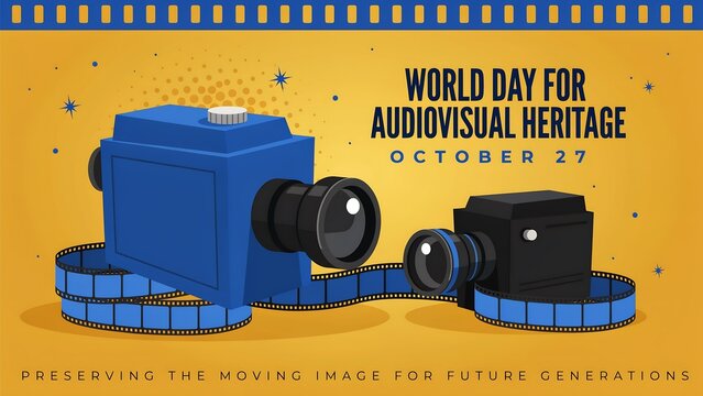 World day for audiovisual heritage poster design