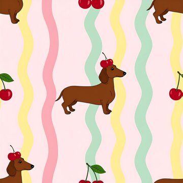 Creative Pattern With Dachshund For Cozy Pajamas