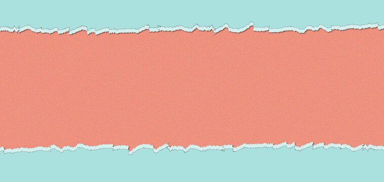 Abstract mint green torn paper banner background with dark grey noise center, Minimalist cyan ripped paper frame with central copy space, Modern grainy dark charcoal paper border with mint green