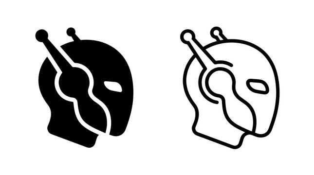 Cyborg head avatar set showcasing artificial intelligence neural interface