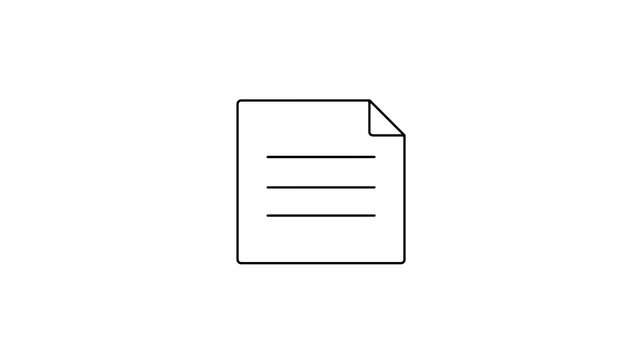 Document paper line icon on transparent background representing business
