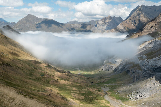 mountain landscape with clouds