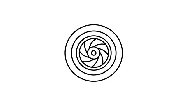 Aperture camera lens icon for professional photography and optics usage
