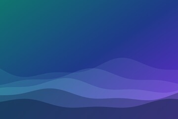 Obraz premium Abstract fluid waves in blue purple and teal gradients
