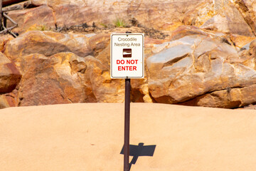 Crocodile Nesting Area in Katherine Gorge - Australian Northern Territory © Adwo