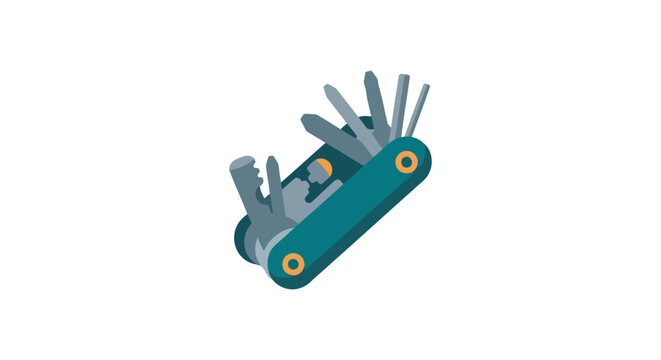 Multi tool with various implements displayed against a white background toolset