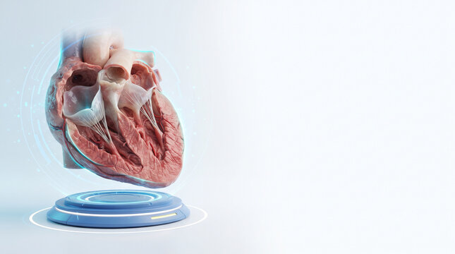 Human Mitral Heart Valve and Chordae Tendineae Anatomy
