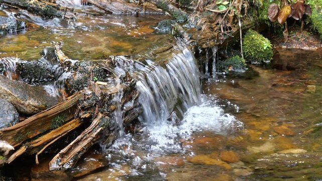 Close-Up of Small Waterfall in Mountain Stream Near Long Lake, Colorado Rocky Mountains