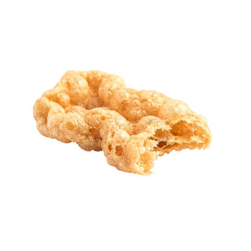 Indonesian Beef Skin Crackers Rambak Kulit Isolated on Transparent Background