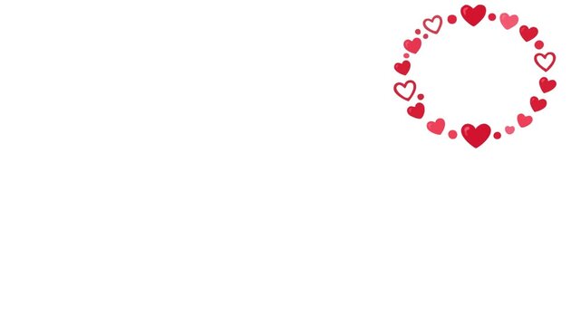 Romantic Valentine's Day animated frame collection featuring red hearts, heart-shaped borders, love ornaments, and decorative romantic details. Suitable for Valentine's Day videos, greeting cards