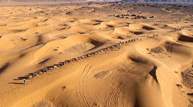 Caravan Across the Golden Dunes: An Authentic Sahara Adventure