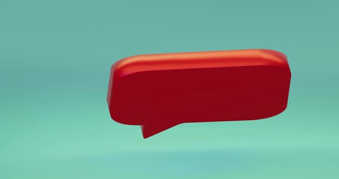 THANK YOU speech bubble. Thanks text lettering. Doodle phrase. 3d render video.