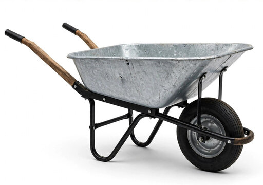 wheelbarrow on a white background
