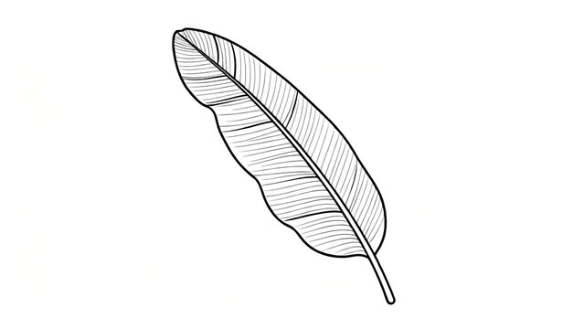 Simple banana leaf illustration
