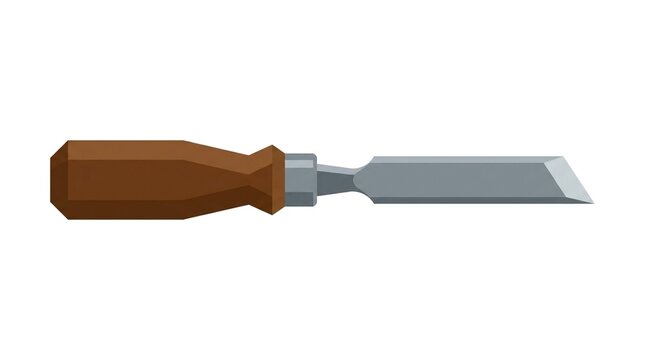 Wood Chisel Carpentry Flat Vector Icon