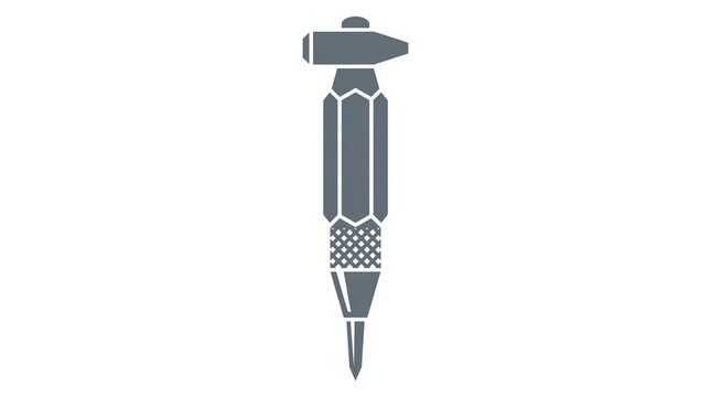 Machinist Center Punch Flat Vector Icon