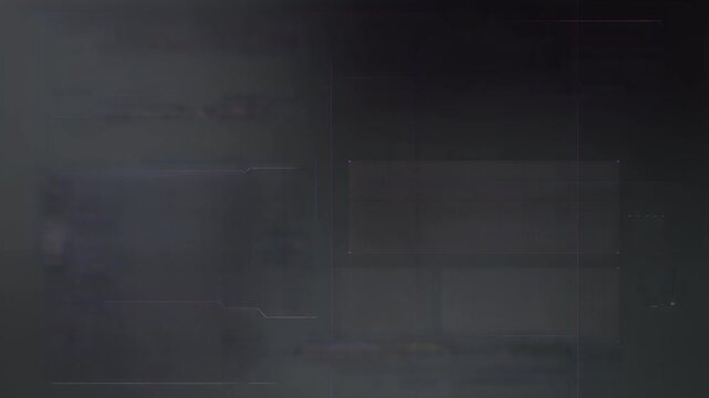 Futuristic Red and Blue HUD Screen with Angular Digital Panels