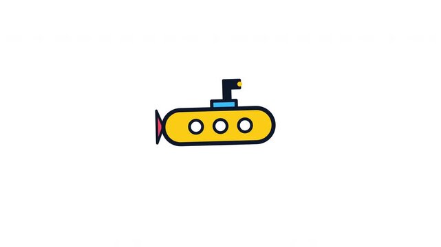 Yellow submarine icons arranged on a white background