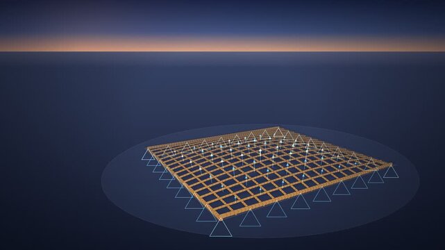 Timber Gridshell Lattice Rising Into Dome Architecture Animation