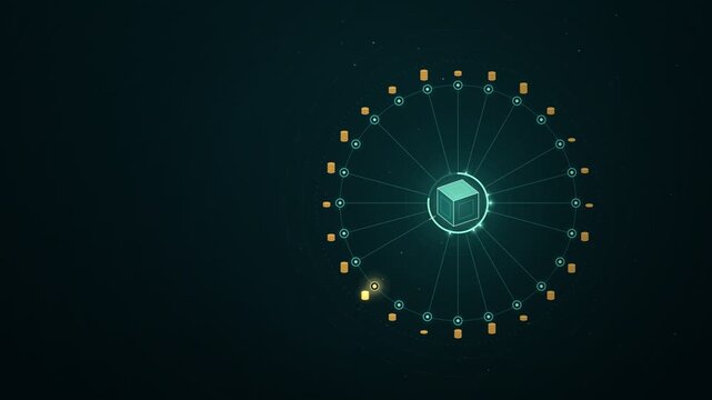 Proof of Stake Validator Ring Finalizing Blockchain Blocks Seamless Loop