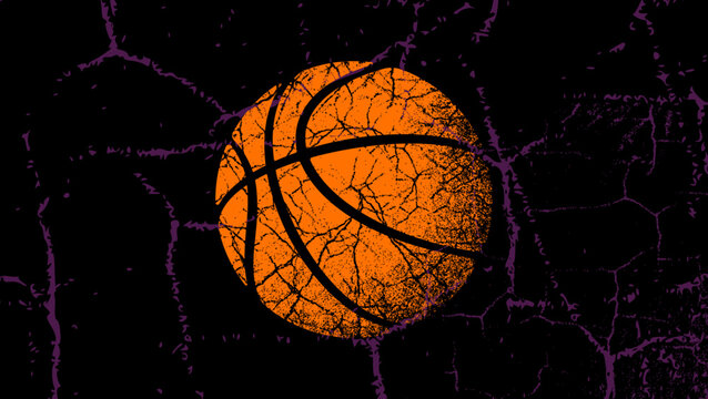 basketball ball, color vector illustration