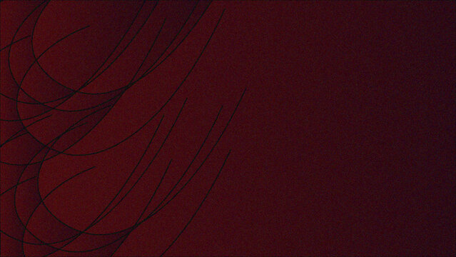 Abstract linear pattern with curved and straight lines on red