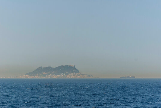 The Rock of Gibraltar seen from the sea