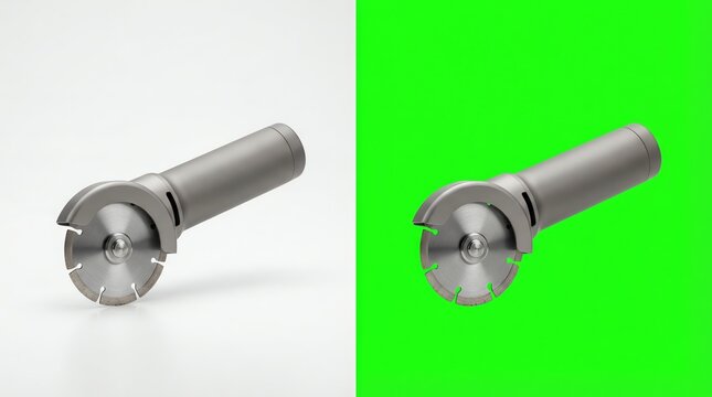 Metal Circular Cutter Handheld Tool on Split Background