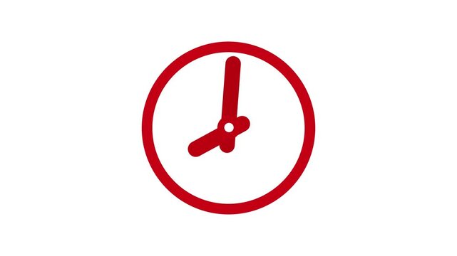 rad Clock Icon Fast Spinning Time Lapse Motion Graphic Animation