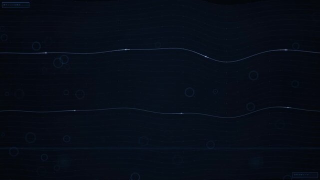 Dark blue digital waves flowing across a seamless animated background