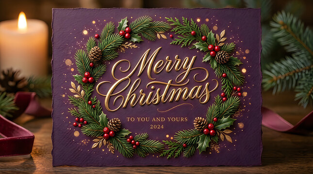 A festive and joyful christmas scene with elegant decorations and a warm cozy atmosphere