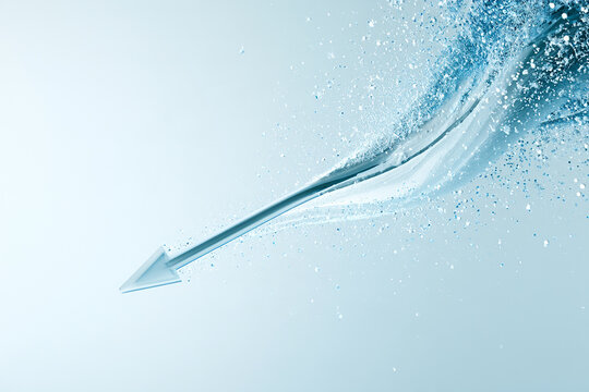 Extreme Cold Weather and Falling Temperature with Icy Down Arrow