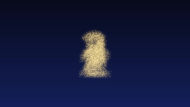 Glowing Particle Countdown to Happy New Year 2027 Animation 4K 60fps