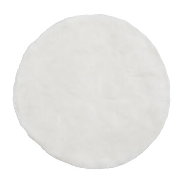 Kerala pathiri thin rice flatbread with perfectly pale-white round Isolated on White Background