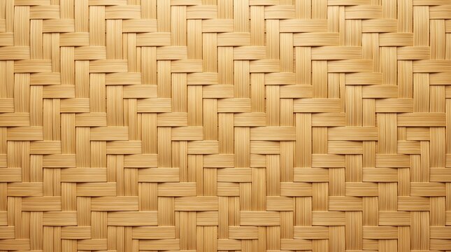 Diagonal close-up of woven bamboo texture, full frame pattern