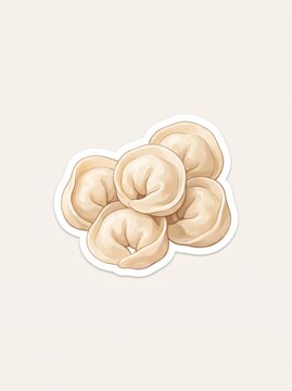 Steamed Dumplings Sticker Illustration