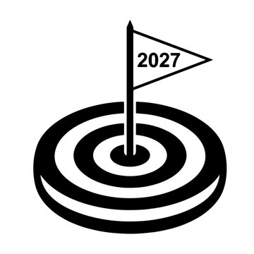 2027 Flag on Target Icon