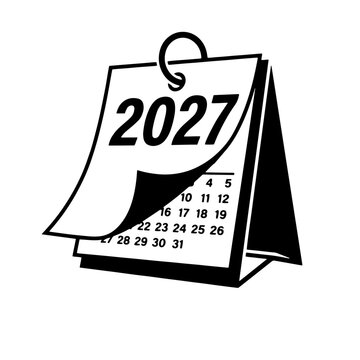 2027 Desk Calendar Icon